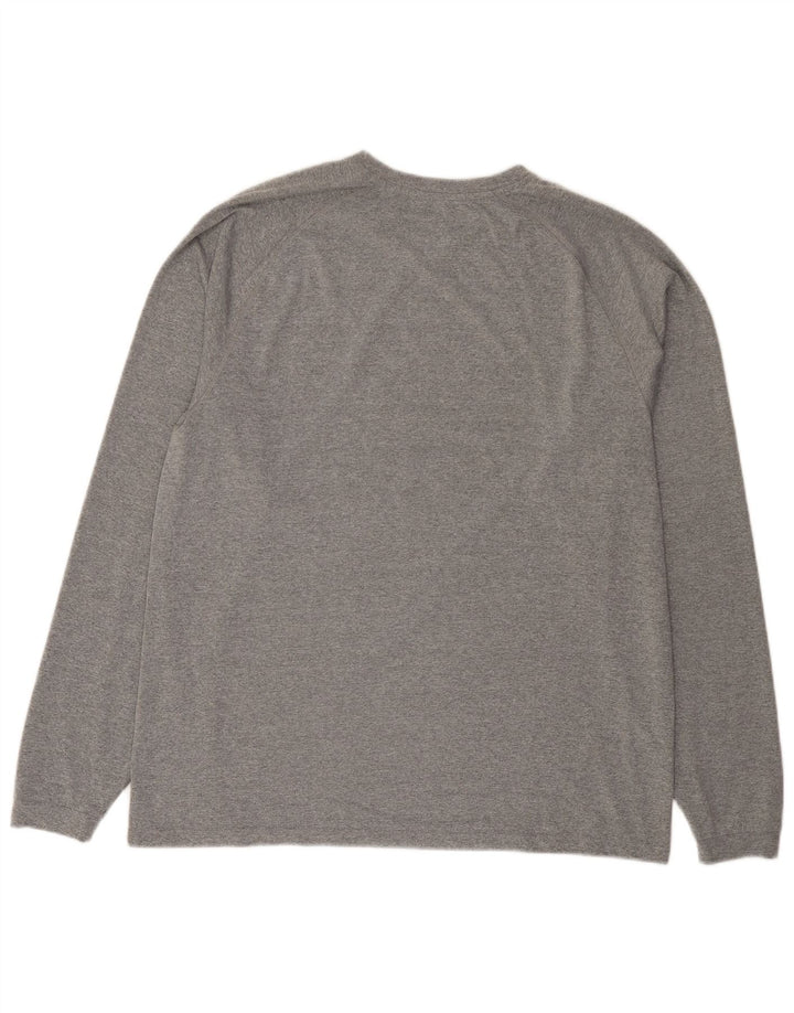 Adidas Herre Fairmont Grafisk Top Langærmet XL Grå Polyester