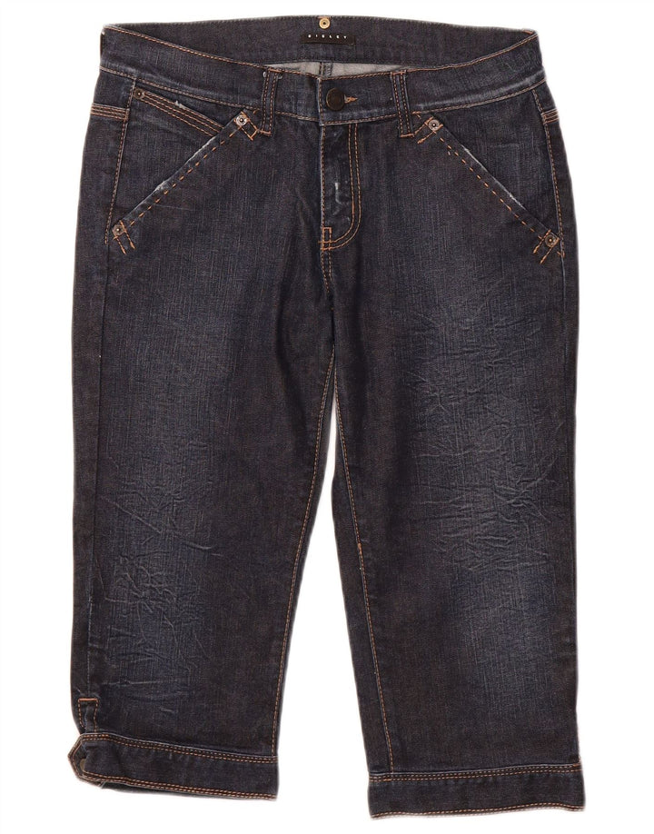 SISLEY Womens Capri Jeans IT 44 Medium W34 L18 Navy Blue