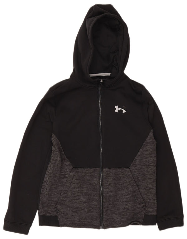 Under Armour Boys Grafisk hættetrøje med lynlås 11-12 år Large Sort