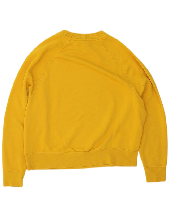 Nike Dame Oversized Sweatshirt Jumper UK 10 Lille Gul Bomuld