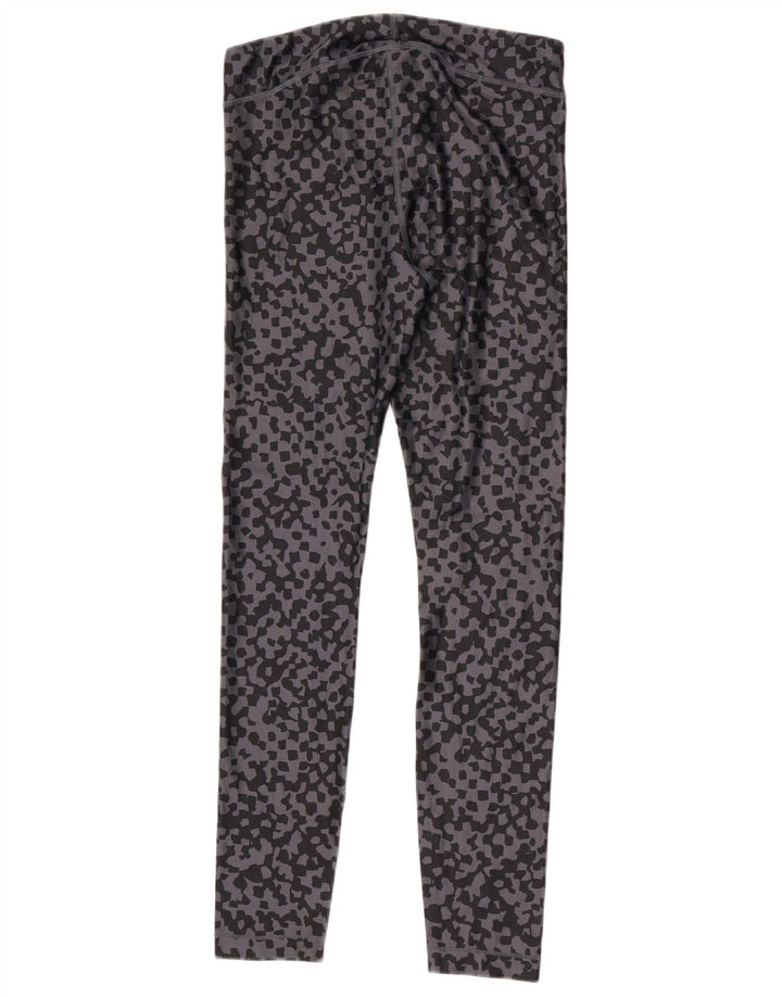 Under Armour Womens Leggings UK 12 Medium Grey Geometrisk Polyester