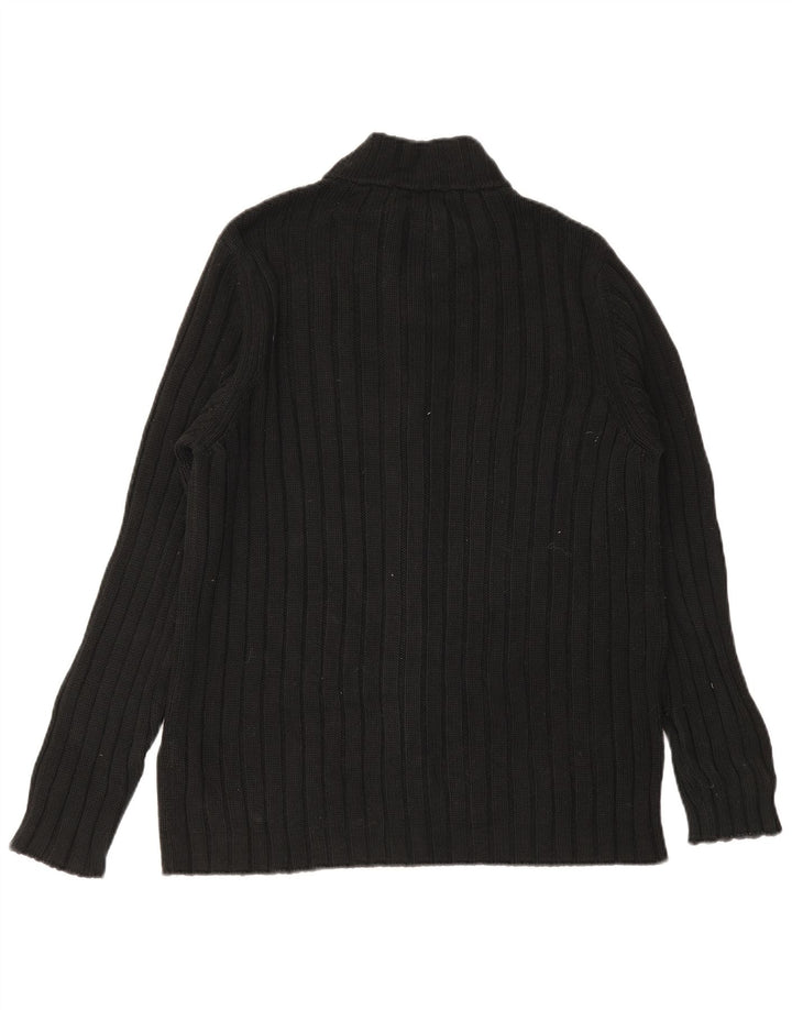 ZARA Cardigan sweater til mænd XL Sort bomuld
