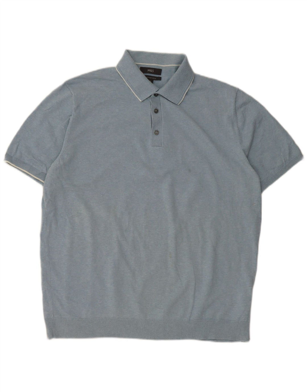 Marks & Spencer herre poloshirt XL blå bomuld