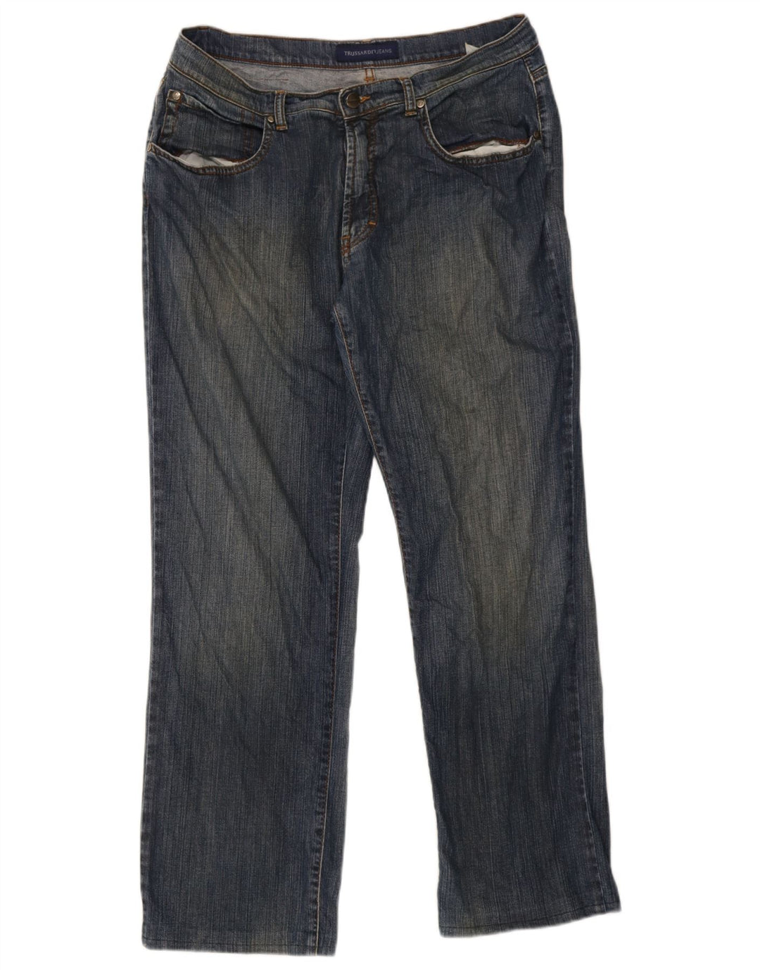 Trussardi Straight Jeans til mænd W36 L30 Marineblå Bomuld