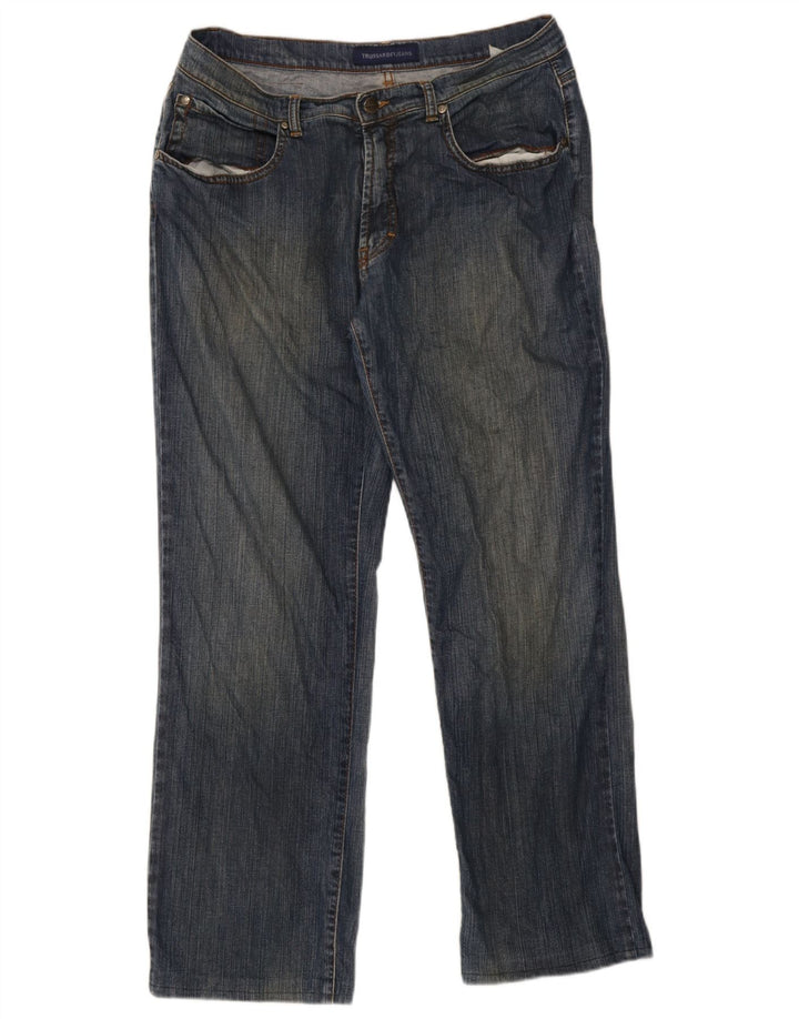 Trussardi Straight Jeans til mænd W36 L30 Marineblå Bomuld