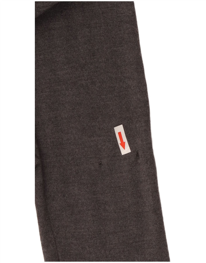 Hugo Boss Herre Polo Neck Jumper Sweater Medium Grey Virgin Wool