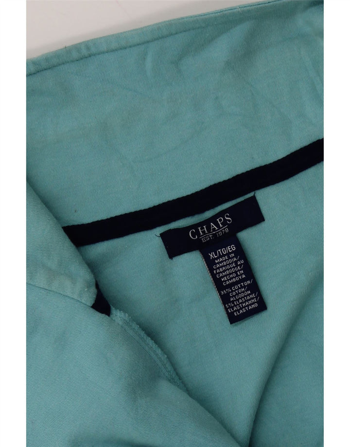 CHAPS Sweatshirt med lynlås til kvinder, træningsdragt Top UK 18 XL Blå bomuld