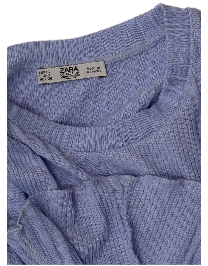 ZARA Crop Top til kvinder UK 8 Lille Lilla
