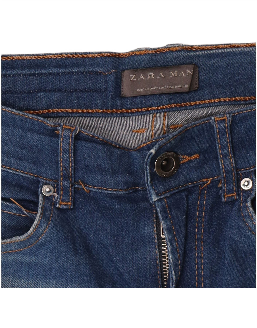 Zara Herre Skinny Jeans EU 38 Small W30 L30 Blå