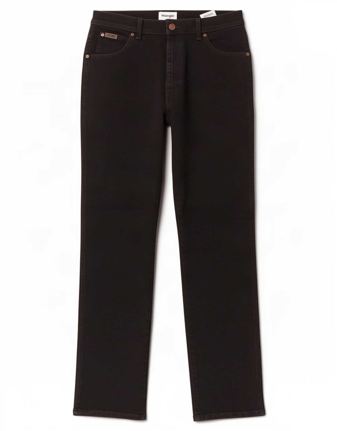 Wrangler Straight Jeans til mænd W34 L34 Sort bomuld