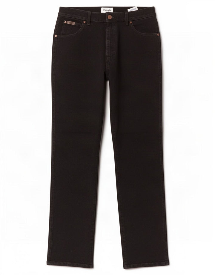 Wrangler Straight Jeans til mænd W34 L34 Sort bomuld