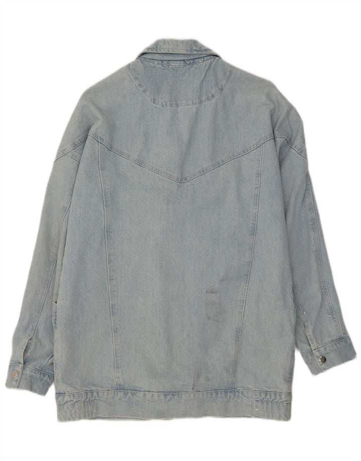Vintage Dame denimjakke UK 14 Stor Blå Bomuld