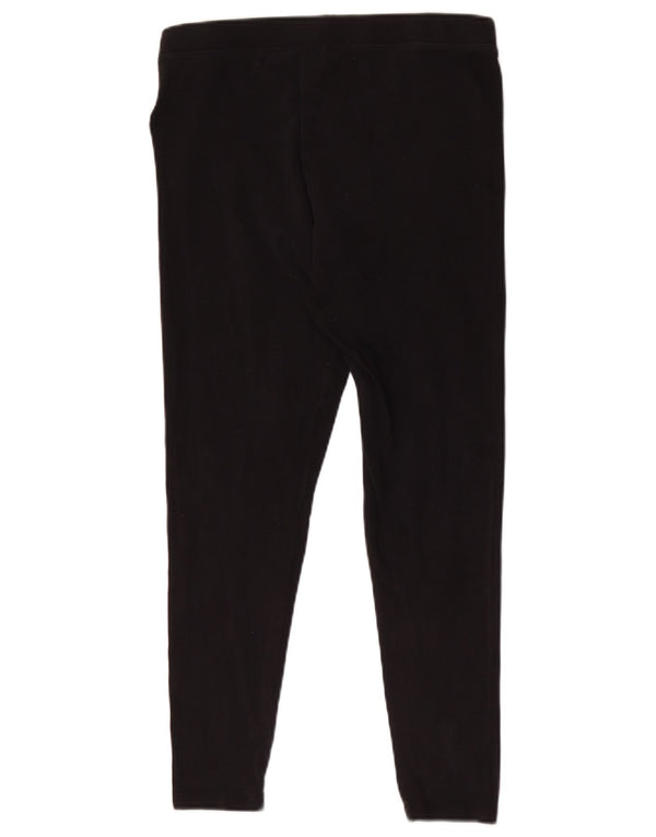 Marks & Spencer Womens Crop Leggings UK 12 Medium Black Bomuld