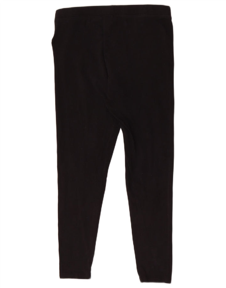 Marks & Spencer Womens Crop Leggings UK 12 Medium Black Bomuld
