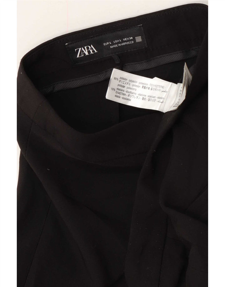 Zara Lige Casual Bukser til kvinder Large W30 L27 Sort Polyester