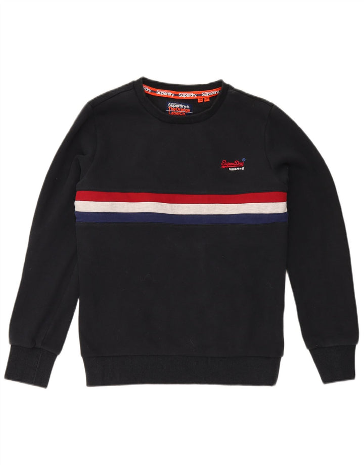 Superdry Sweatshirt til mænd Medium Marineblå Colourblock Bomuld