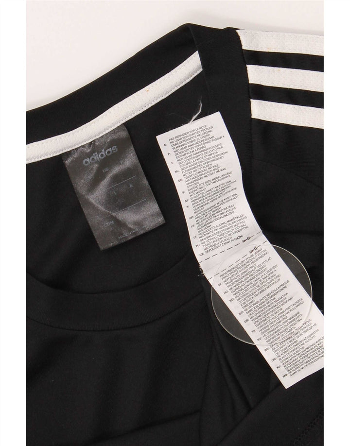 Adidas Herre Climalite T-Shirt Top Lille Sort Polyester