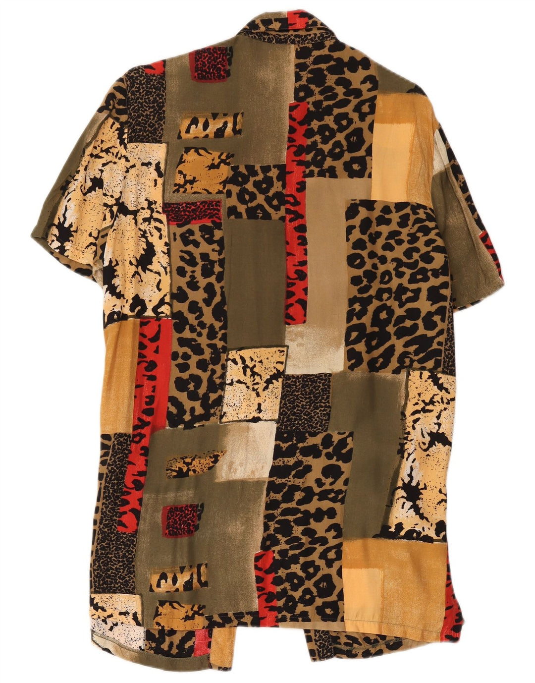 Ny hurtig dameskjortekjole IT 42 Medium Flerfarvet Patchwork Viscose