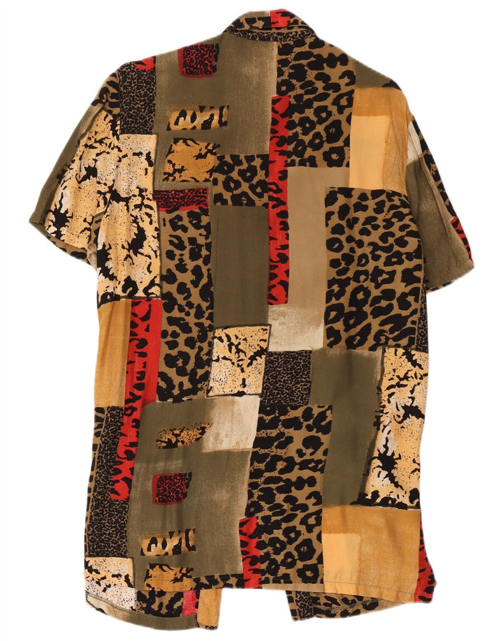 Ny hurtig dameskjortekjole IT 42 Medium Flerfarvet Patchwork Viscose