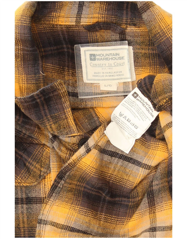 Mountain Warehouse Herre Flanelskjorte Stor gul ternet bomuld