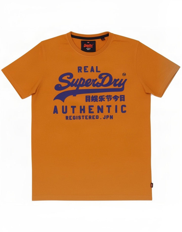Superdry Grafisk T-shirt top til mænd, stor orange bomuld