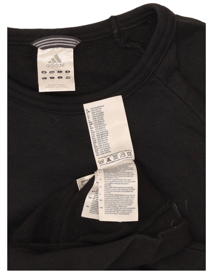 Adidas Dame Sweatshirt Jumper UK 12 Medium Navyblå Bomuld