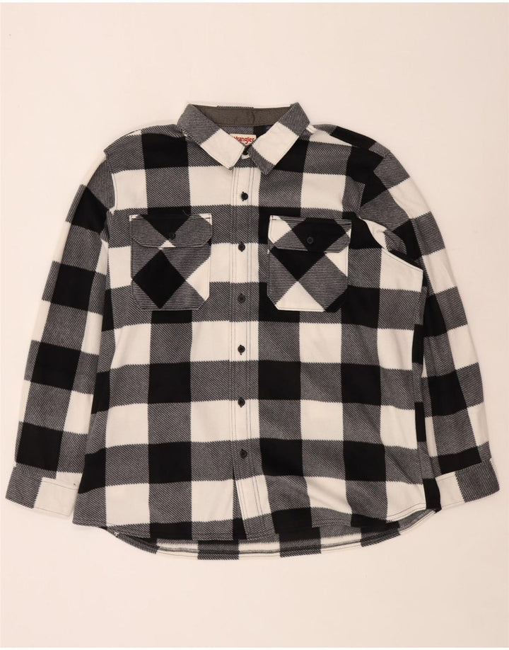 Wrangler Fleeceskjorte til mænd 2XL Sort Gingham Polyester