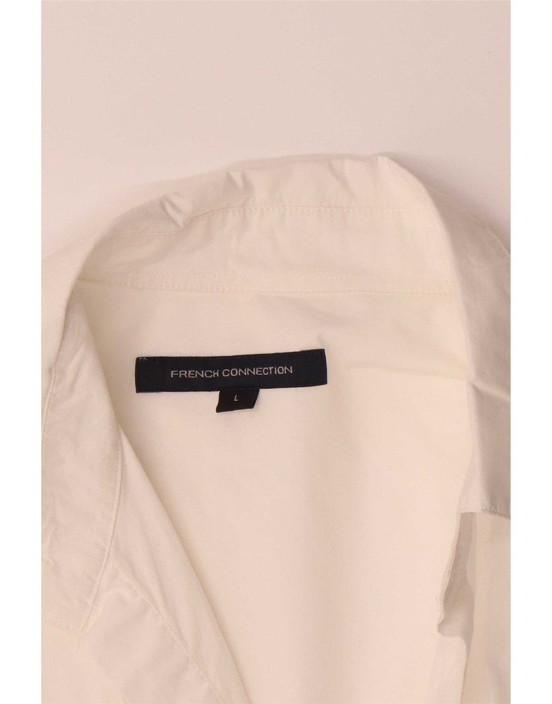 French Connection Dame 3/4-ærmet Pullover Shirt UK 16 Large White