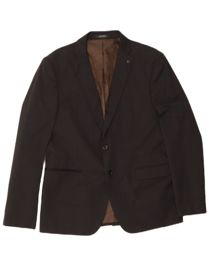 Zara Herre 2-knaps blazerjakke EU 54 XL Sort bomuld