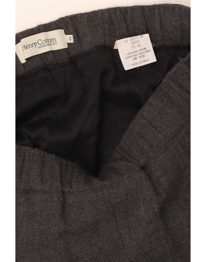Henry Cottons plisseret nederdel til kvinder IT 42 Medium W30 Grå Flecked