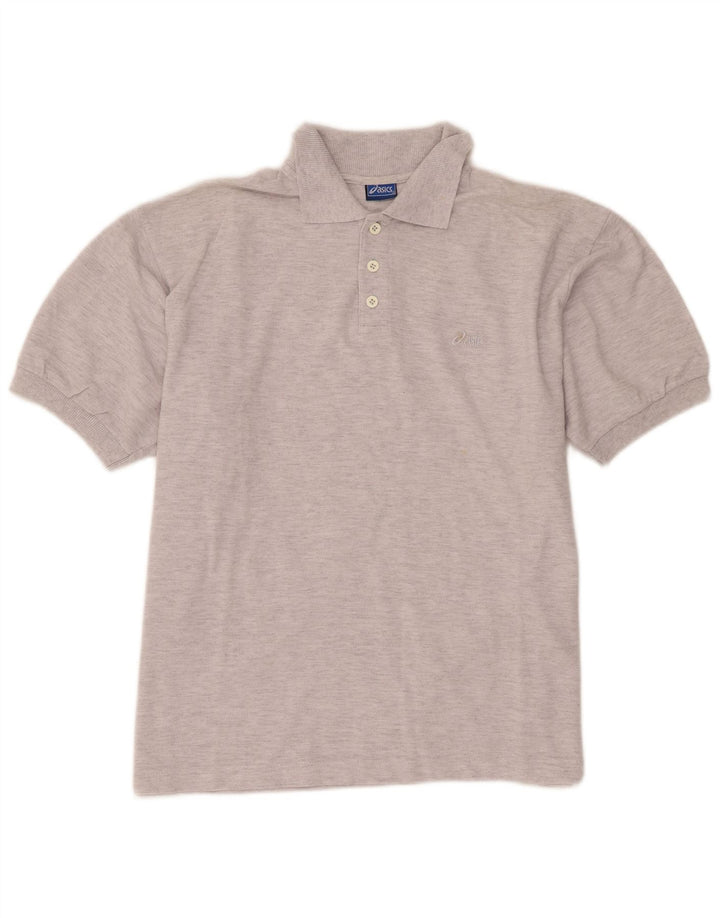 Asics Polo Shirt til mænd XL Grå Flecked Bomuld