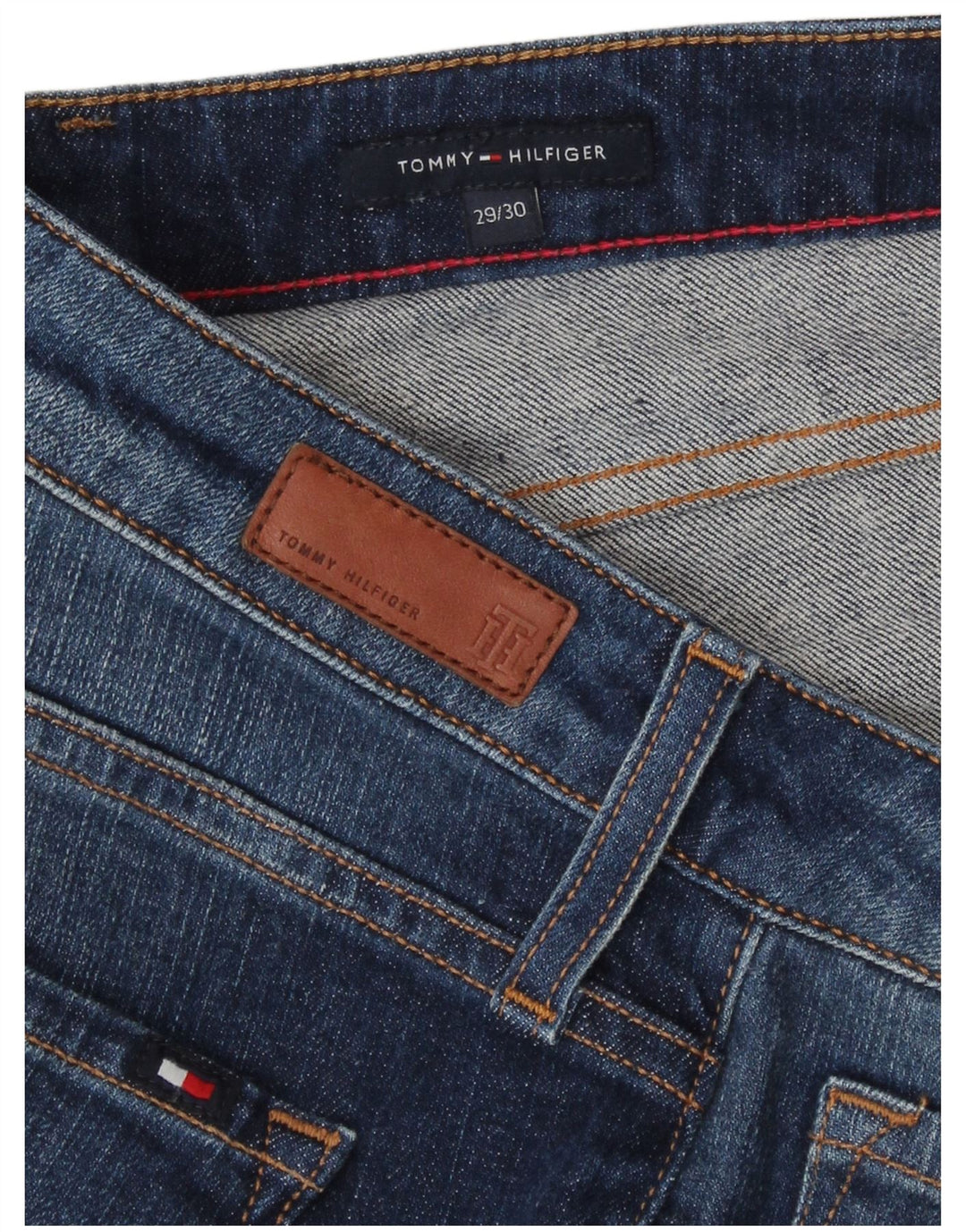 Tommy Hilfiger Dame Slim Jeans W29 L30 Blå Bomuld
