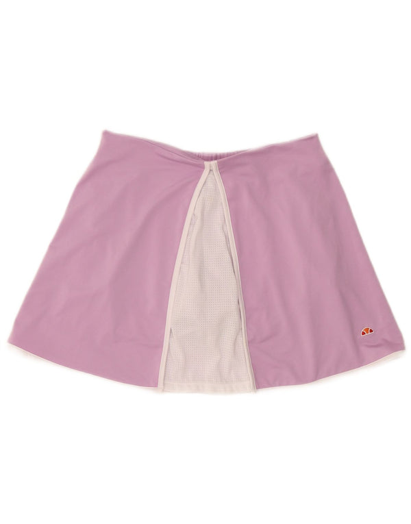 Ellesse Dame Tennis Nederdel UK 18 XL Lilla Colourblock Polyester