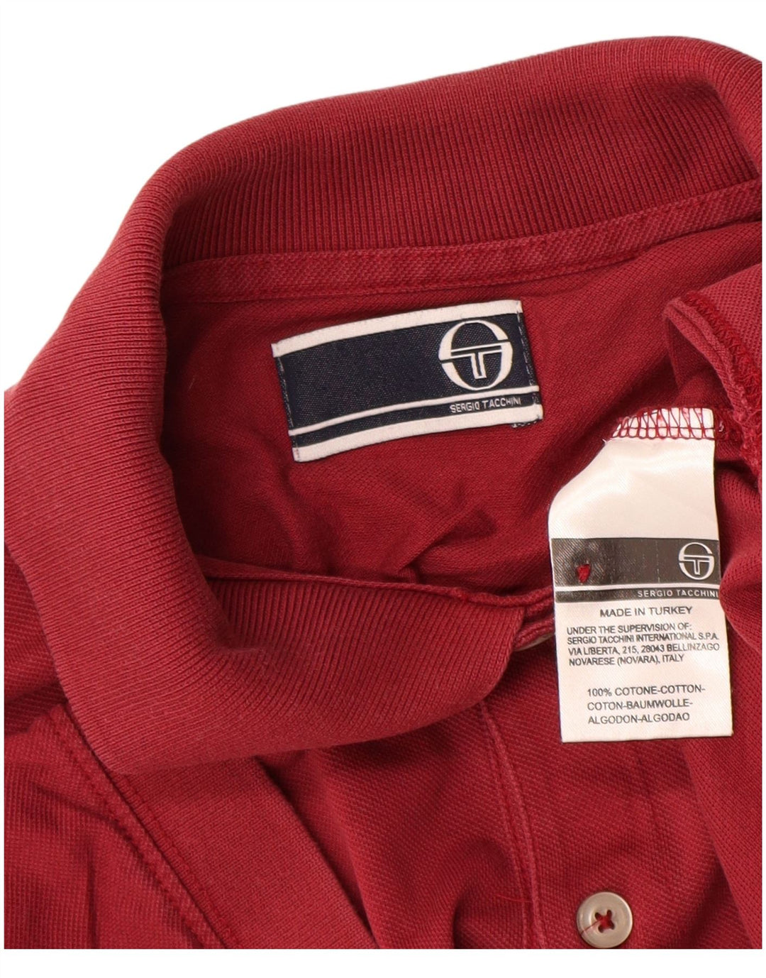Sergio Tacchini Herre poloskjorte Stor Bourgogne bomuld