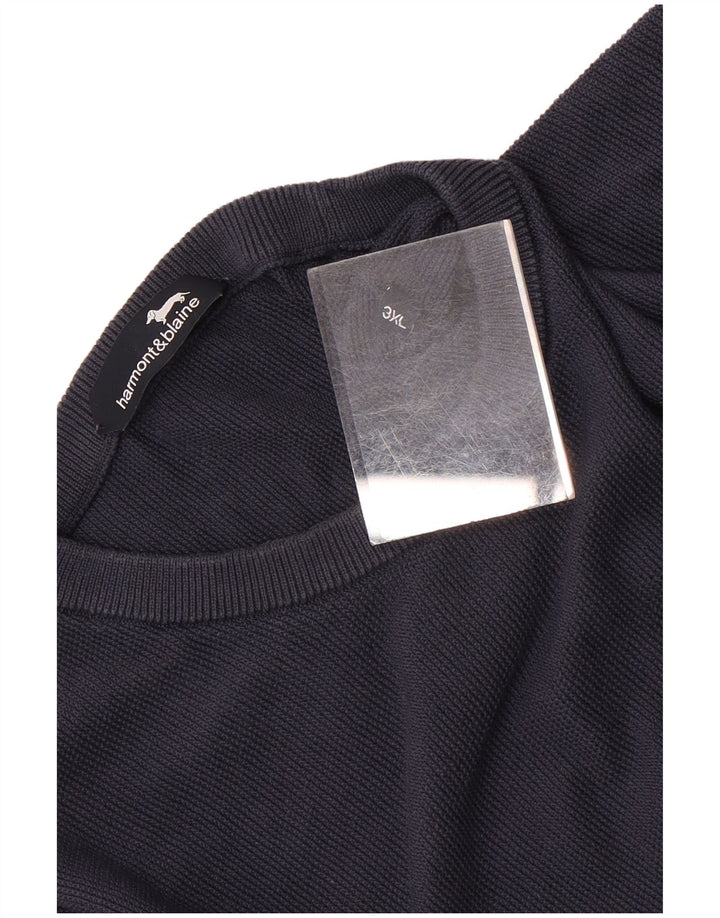 Harmont & Blaine mænds rund hals sweater 3XL marineblå