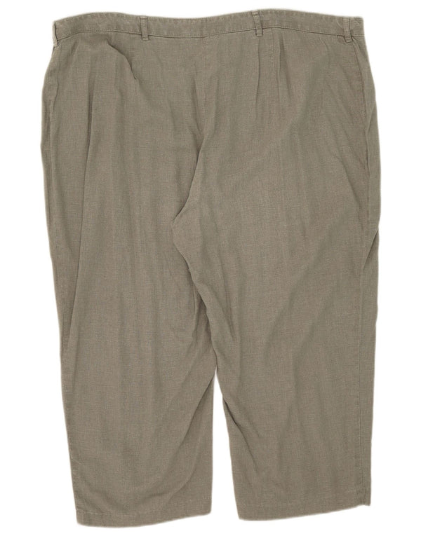 Marks & Spencer Dame Capri Bukser med høj talje UK 22 3XL W43 L21 Khaki