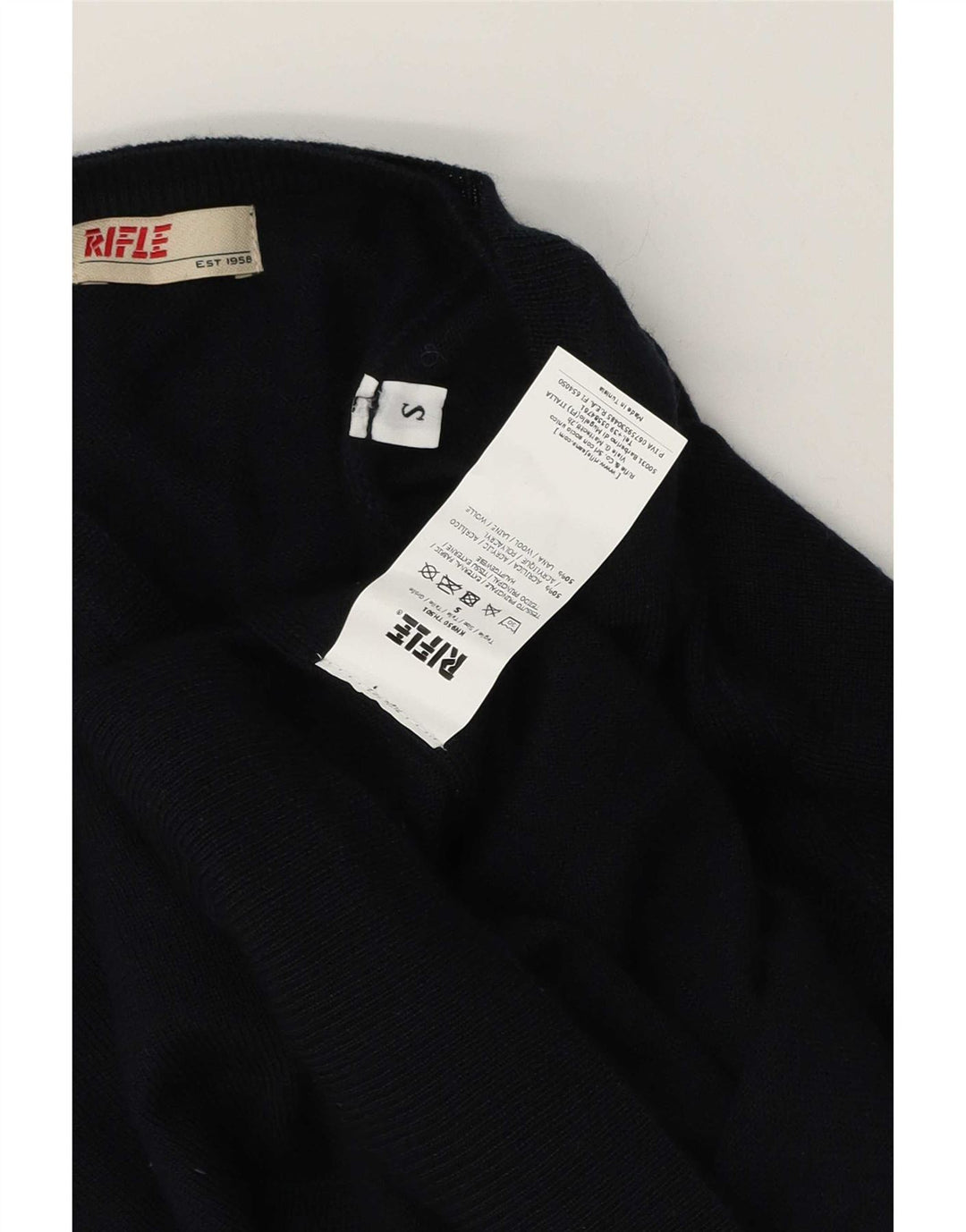 Rifle Herre V-hals sweater lille marineblå akryl
