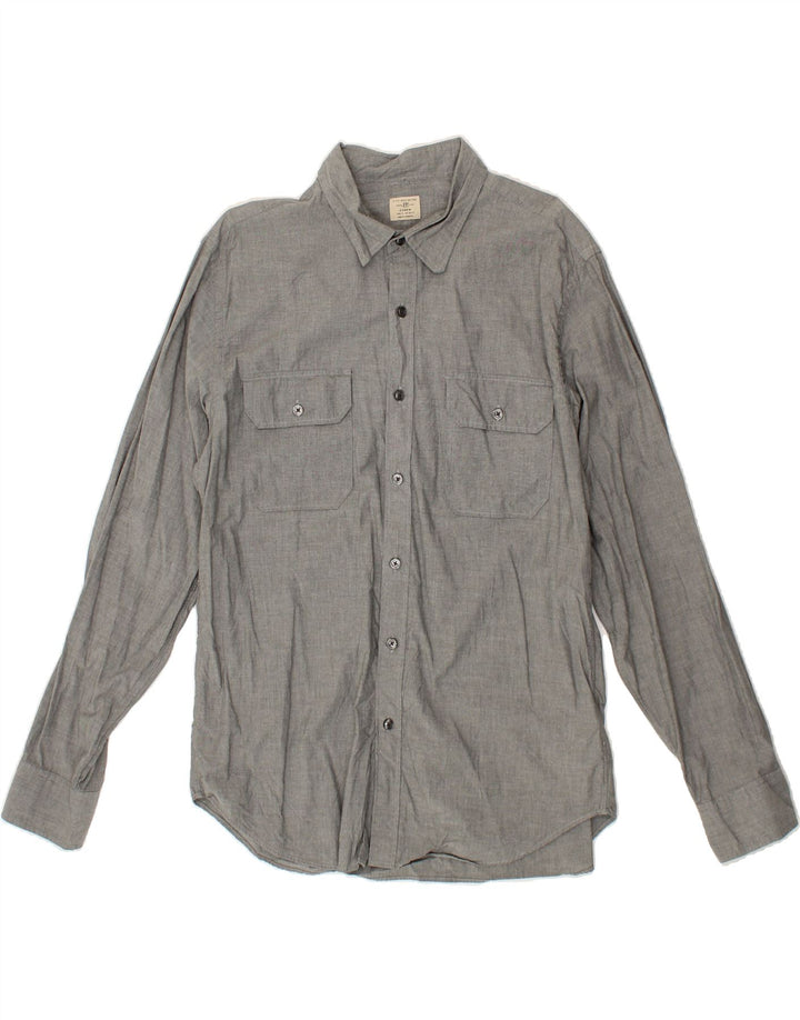 J. CREW Mens Shirt Size 16 16 1/2 Large Grey Cotton Vintage J. Crew and Second-Hand J. Crew from Messina Hembry 