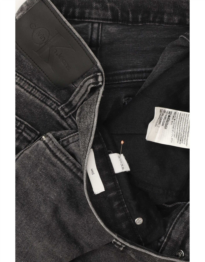 Calvin Klein Herre Slim Jeans W32 L32 Grå Bomuld