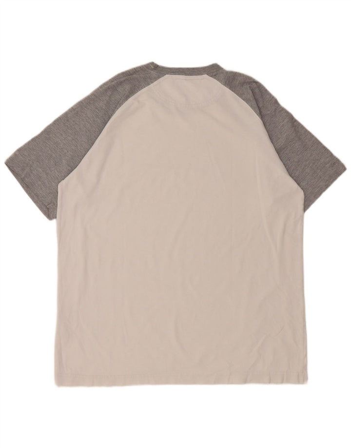 Champion Herre Grafisk T-Shirt Top XL Hvid Colourblock