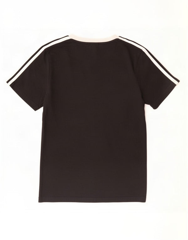Adidas Boys T-Shirt Top 11-12 Years Black Cotton