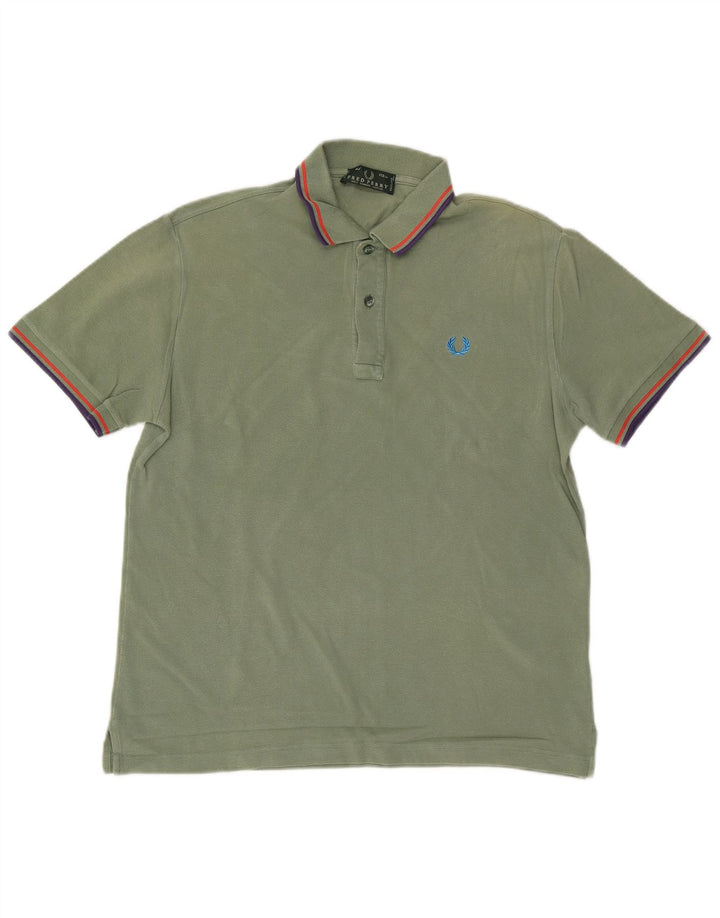 FRED PERRY Herre poloshirt Medium Grøn Bomuld
