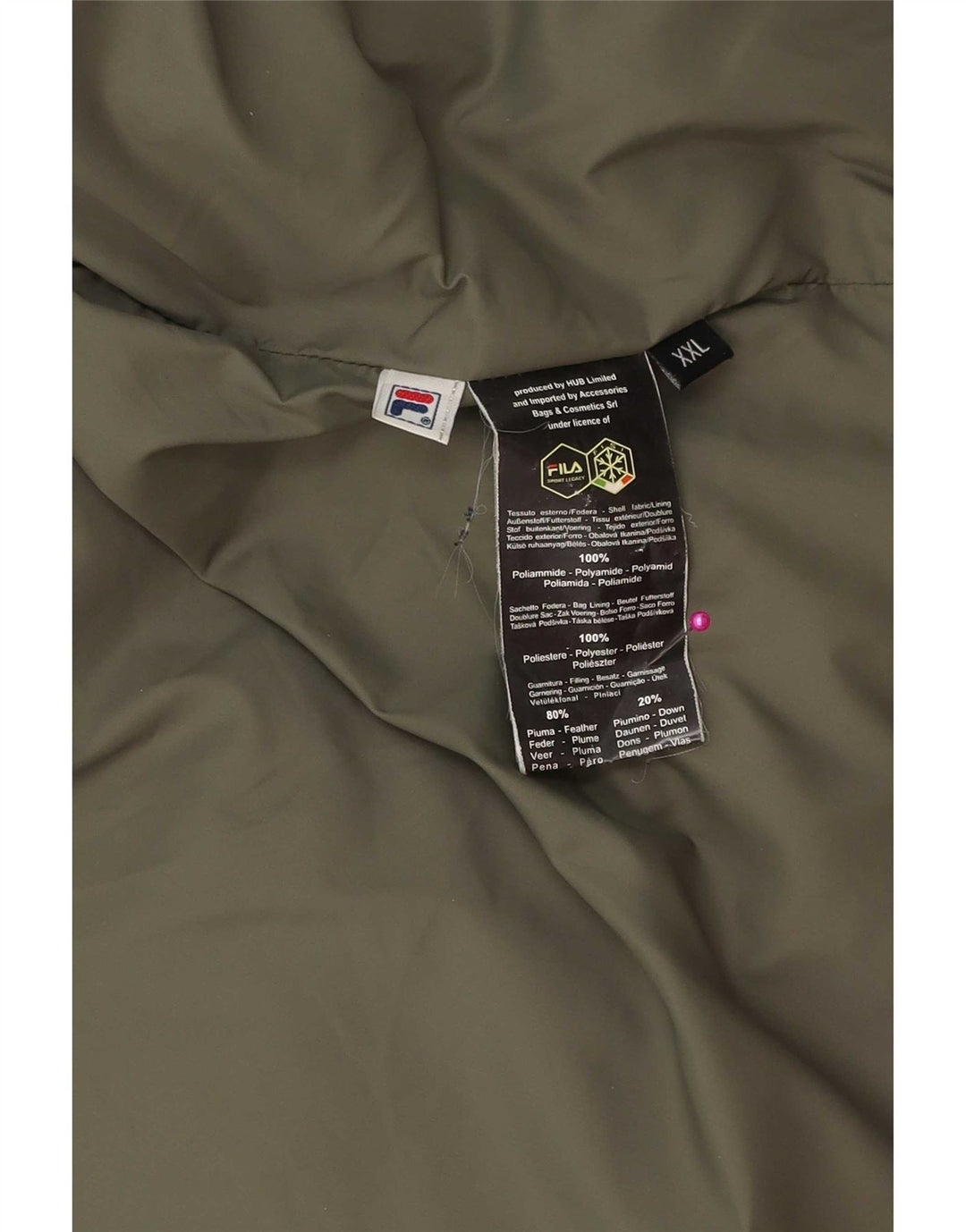 Fila Polstret Herrejakke UK 44 2XL Grøn Polyester
