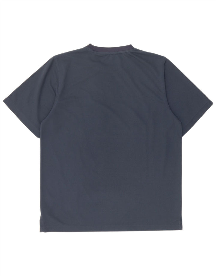 ELLESSE Herre grafisk T-shirt Top Medium Marineblå Polyester