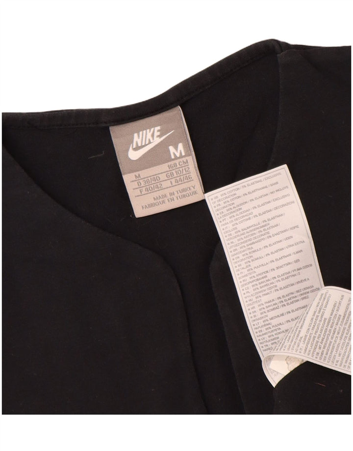 Nike T-shirt top UK 10/12 medium sort bomuld