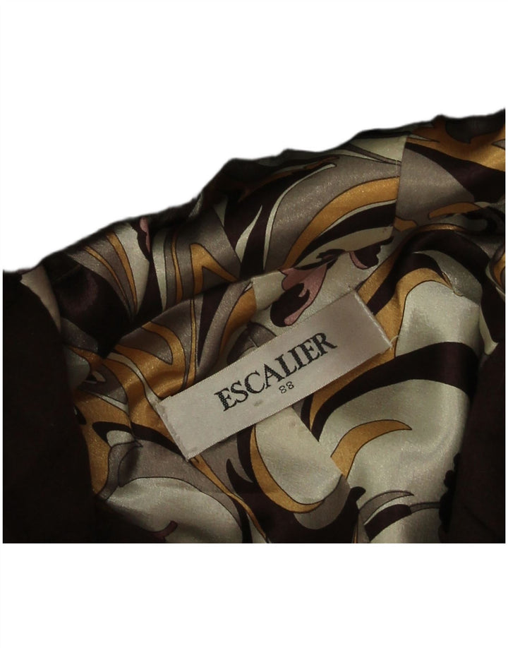 Escalier Dame Hætteoverfrakke UK 14 Medium Brown Patchwork