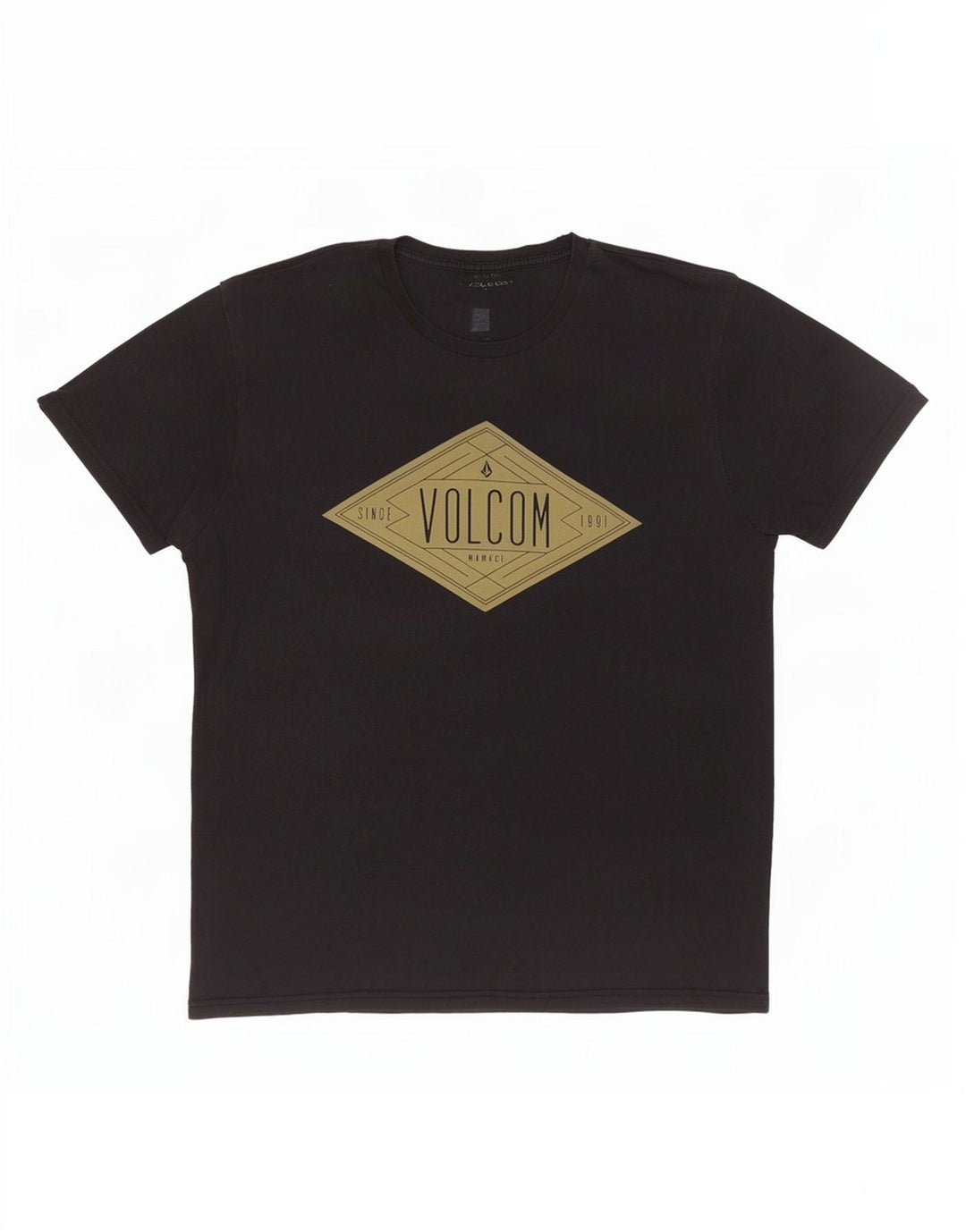 Volcom Herre Grafisk T-Shirt Top Stor Sort Bomuld