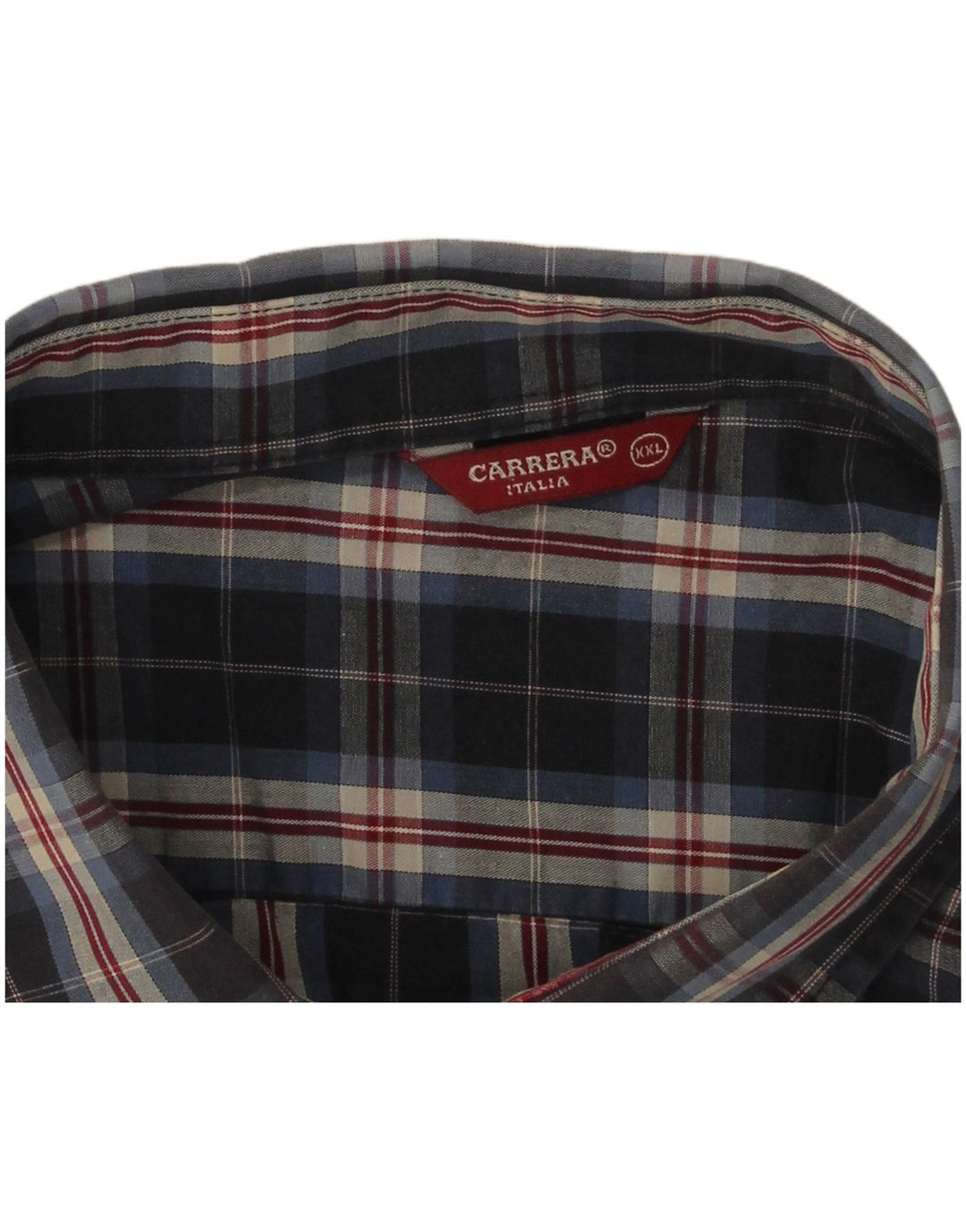 Carrera herreskjorte 2XL marineblå ternet