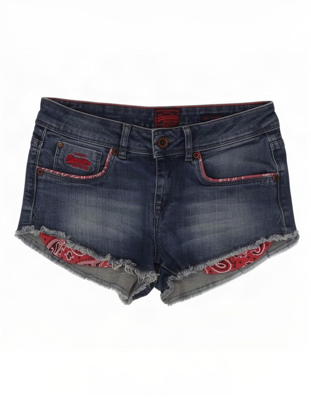 Superdry Dame Denim Hot Pants Medium W28 Blå