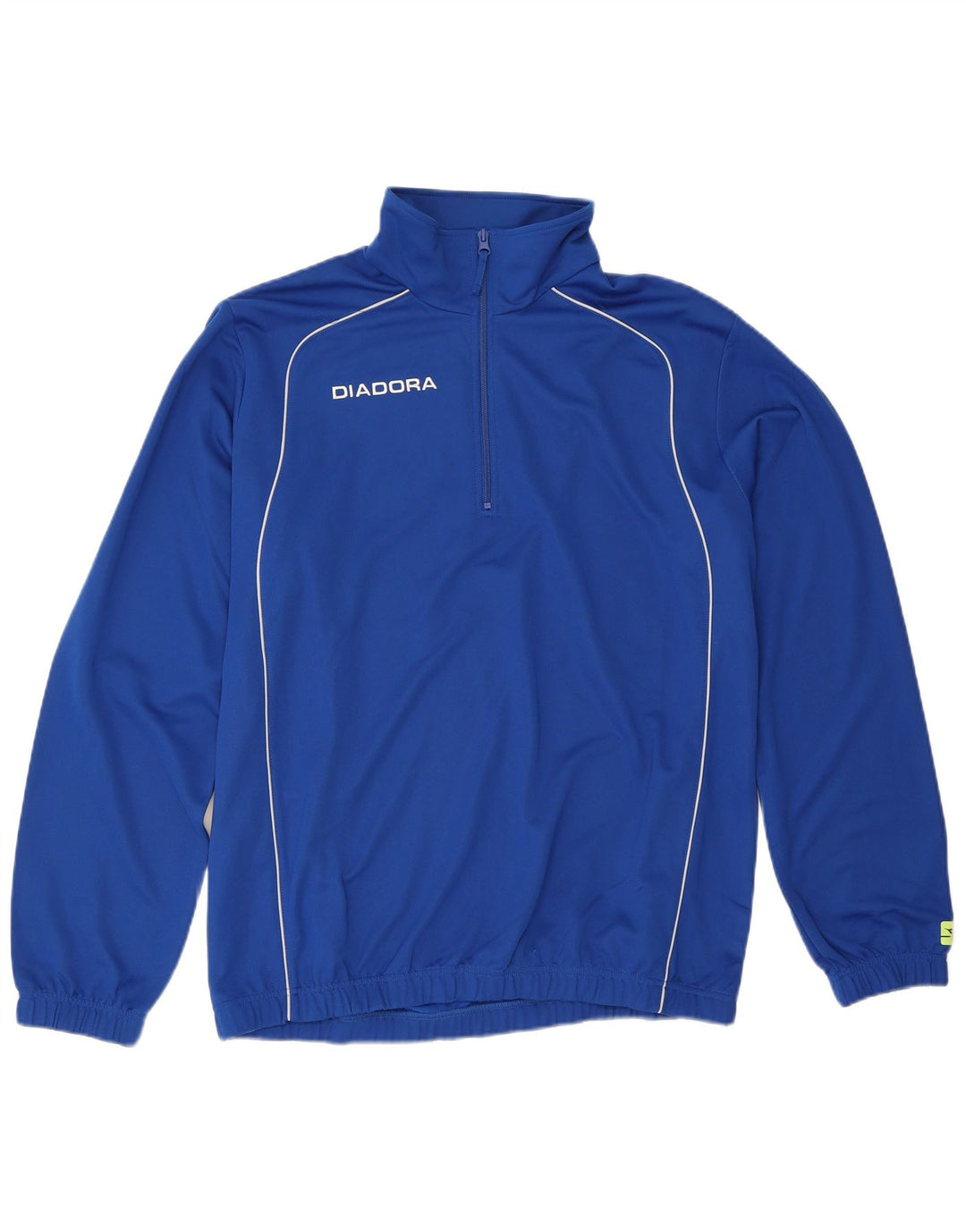 Diadora Herre Zip Neck Pullover Træningsdragt Top XL Blå Polyester